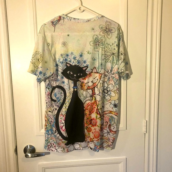 ⭐️HOST PICK⭐️ Cat Shirt, Long, Oversized, Women’s Size 1X - Picture 3 of 5